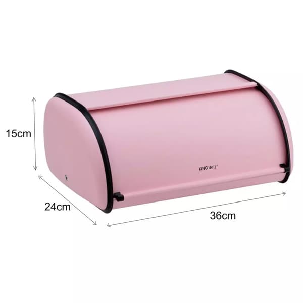 KINGHOFF KH-1756 TERÄKSINEN LEIPÄLAATIKKO, pinkki