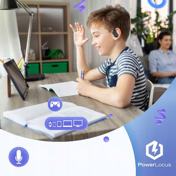 PowerLocus BT-hovedtelefoner til børn, Jumpy limit 85 dB, hypoallergenisk, 30 timer