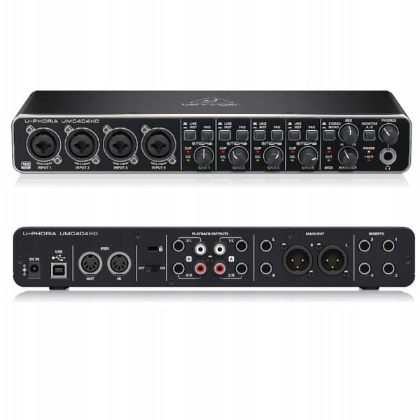 Behringer UMC404HD USB-lydkort, 4 indgange, sort