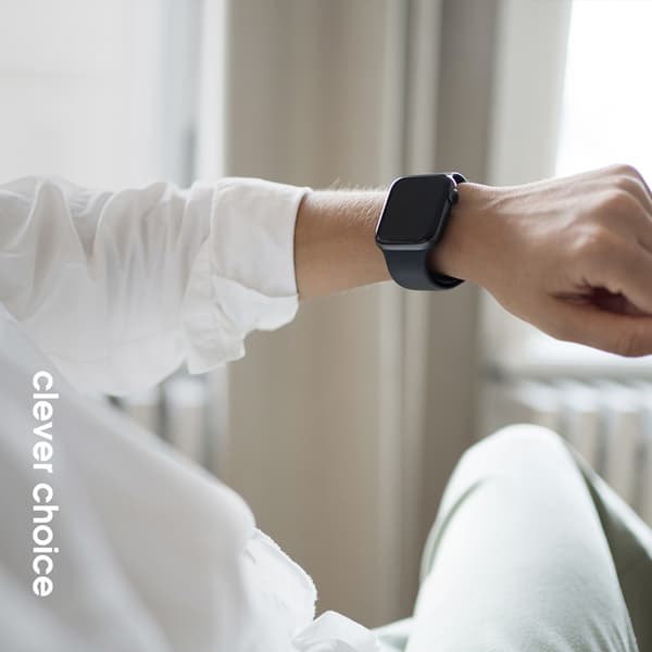 Crong Liquid - Apple Watch-rem 44/45/46/49 mm (grå)