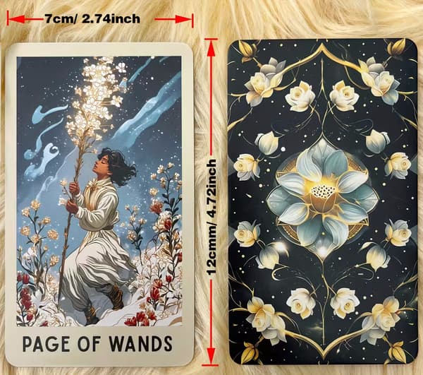 Tarotkort med tema Ethereal Bloom Tarot 78 kort