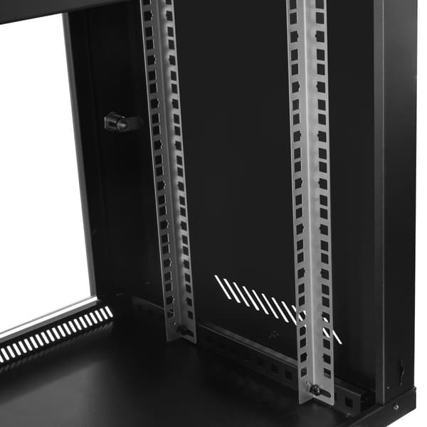 Netberg Basic 19" 9U 463x600x400 væghængt sort rack skab