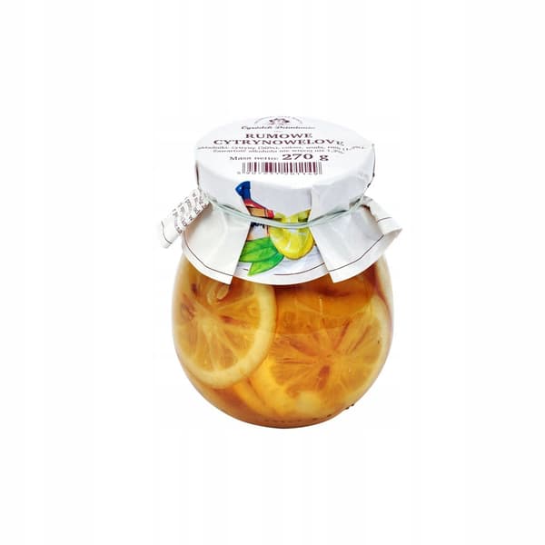 Citroner med rom i sirup til te