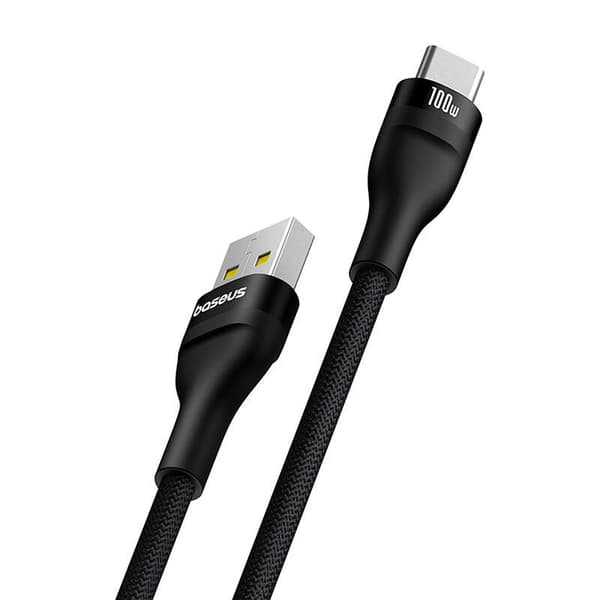 Baseus Flash 2 100W USB-C-kaapeli, 2m (musta)