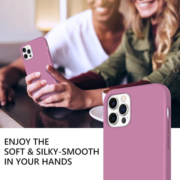 FODRAL TILL APPLE IPHONE 12 PRO MAX SILIKONFÖRSTÄRKT LILA