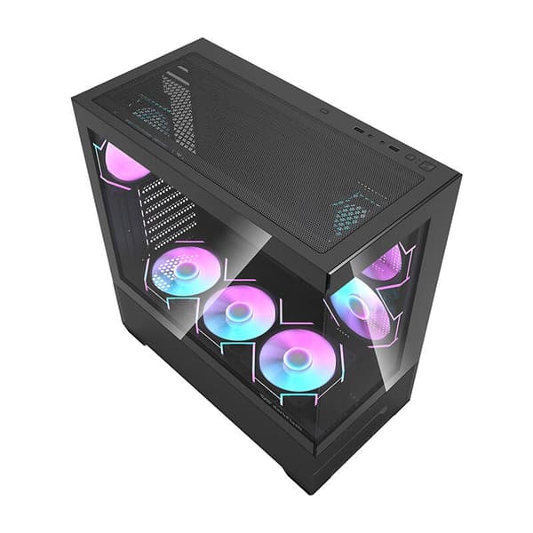 Darkflash DS900 AIR computerkabinet (sort) + 6 ARGB-blæsere