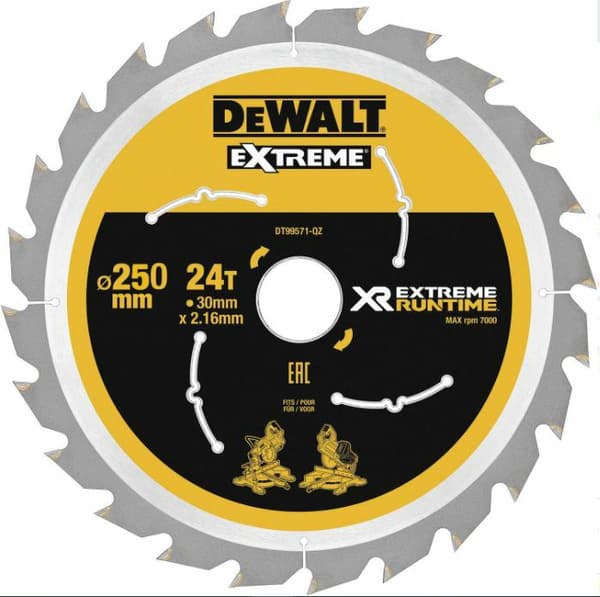DEWALT SAVKLING 250x30mmx60z