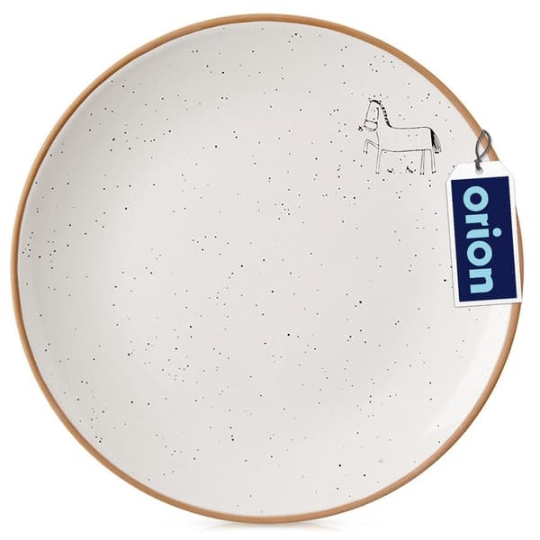 Keramisk desserttallerken beige 20 cm