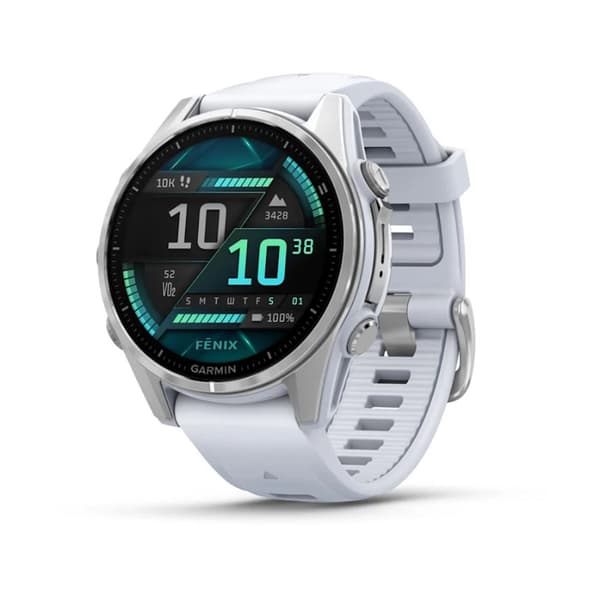 Garmin Fenix 8 AMOLED 43mm Silverfärgad sportklocka