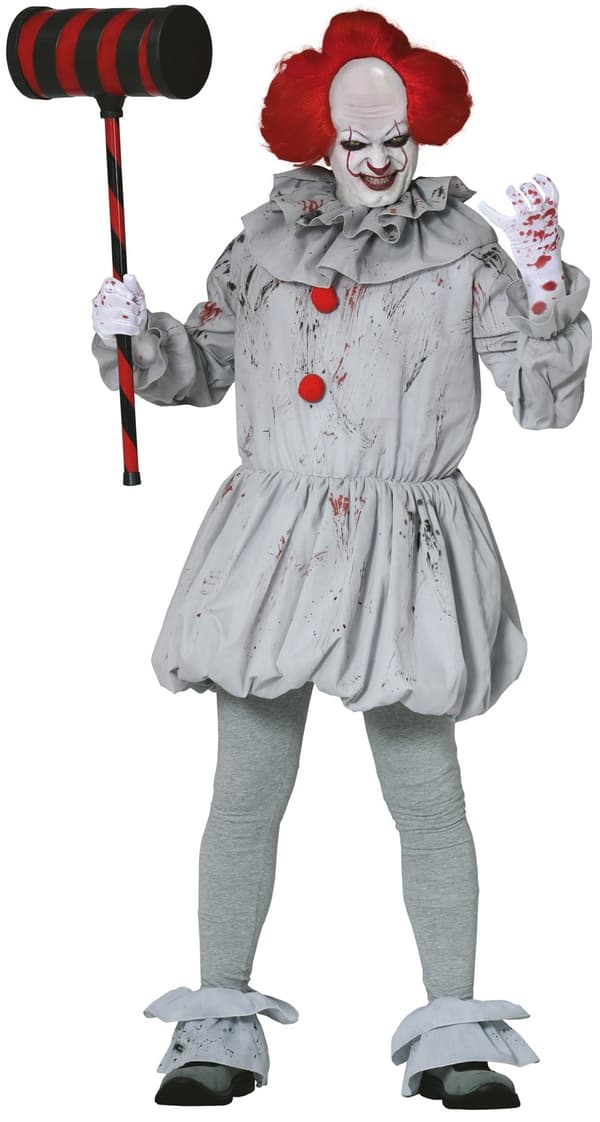 Harmaa pelle Halloween-asu L