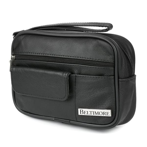 Svart herrhandväska i läder, Beltimore G43