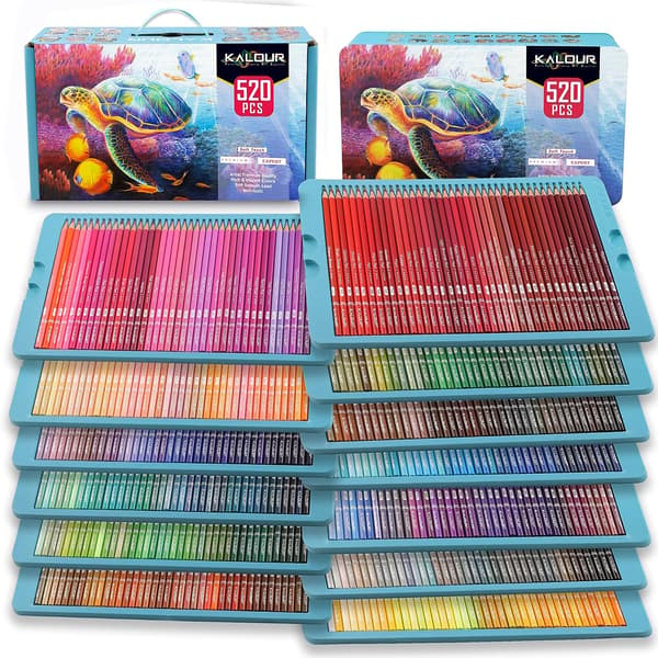 Kalour 520 farver professionelle farveblyanter Soft Touch Premium Expert