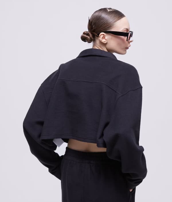REEBOK SORT DAME SWEATSHIRT MED 3 KNAPPER 0Z0B3_A* BAGGRUNDE