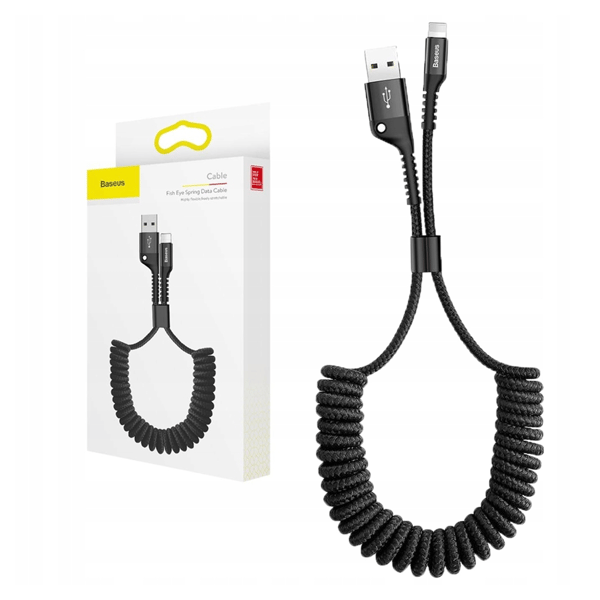 Baseus Spring Lightning-kabel 1m 2A (sort)