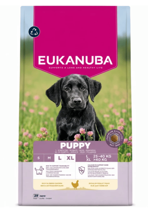 Eukanuba Dog Breeder Puppy Large Chicken Tørfoder til hunde 18 kg