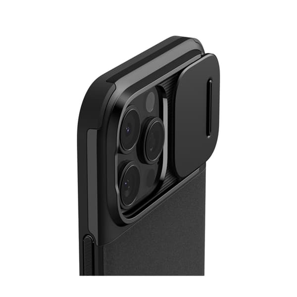 Spigen Optik Armor Mag MagSafe -suojakuori iPhone 16 Pro Maxille (musta)