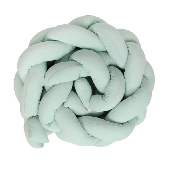 Flätad muslin spjälskydd 200 cm mintgrön