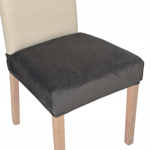 Stolsätesöverdrag i hög velour TESS mörkgrå