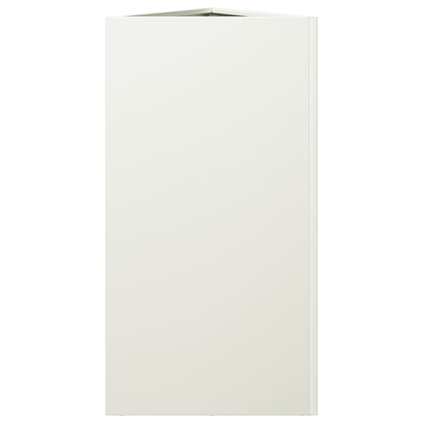 vidaXL Trädgårdskrukor, Set om 2, Vita, Triangulära, 40x34,5x70 cm, Stål