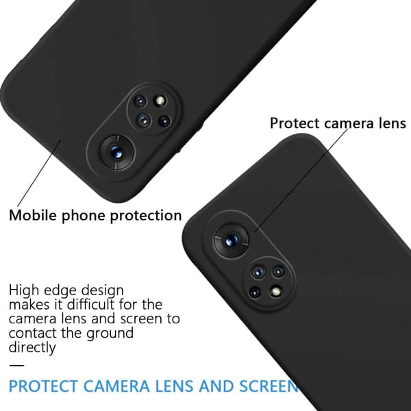 COVER TIL HUAWEI HONOR 50 SORT SILIKONE BAGSIDER