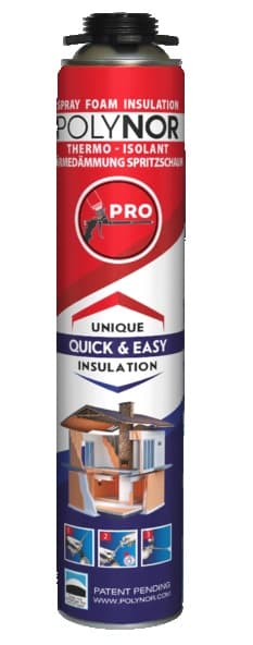Sprayskum purskum POLYNOR PRO GARAGEISOLERING termisk isolering