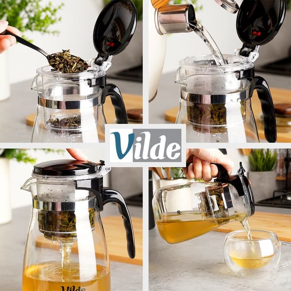 Glas kande med drypfri teinfuser 960 ml