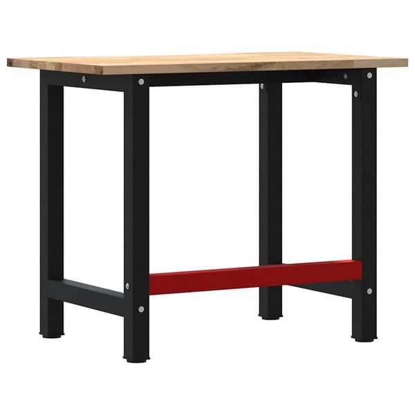 vidaXL arbejdsbord 100x60x81,5 cm massivt egetræ