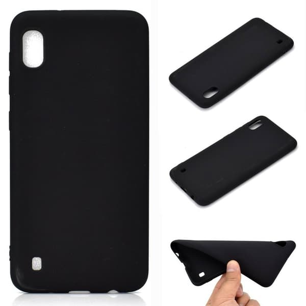COVER TIL SAMSUNG GALAXY A10 SORT SILIKONE BAGSIDER