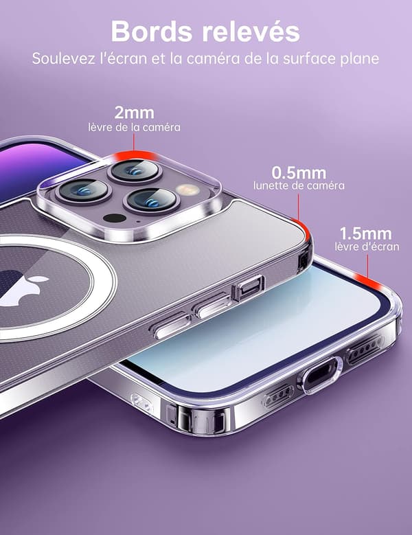 FODRAL TILL APPLE IPHONE 14 PRO SILIKON TRANSPARENT MAGSAFE