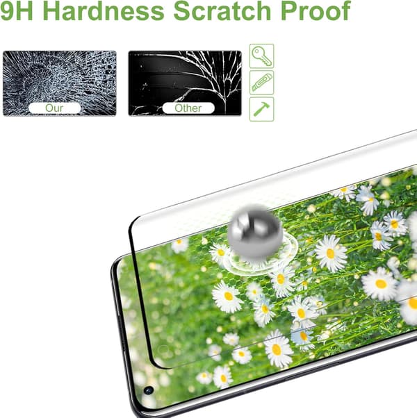 2x 9H HÆRDET GLAS TIL ONEPLUS 9 PRO, AFRUNDEDE SIDER, SORT RAMME