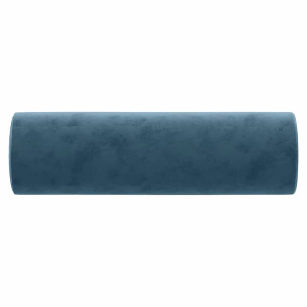 vidaXL Prydnadskuddar, set om 2, blå, Ø15x50 cm, sammet