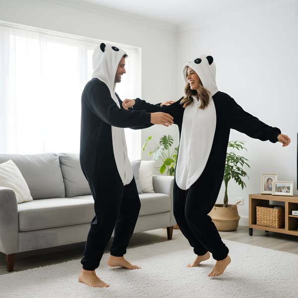 Kigurumi-pyjamaskostume Panda M: 155 - 165 cm