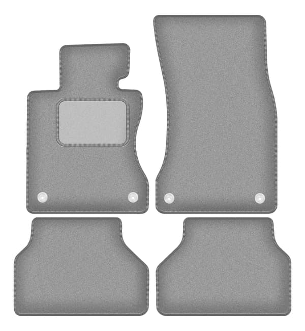 Grå bilmåtter til BMW 5 E60 velcro sedan (2003-2010)