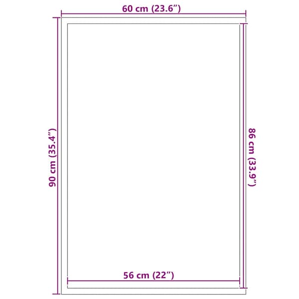 vidaXL dørmåtte antracit 60x90 cm