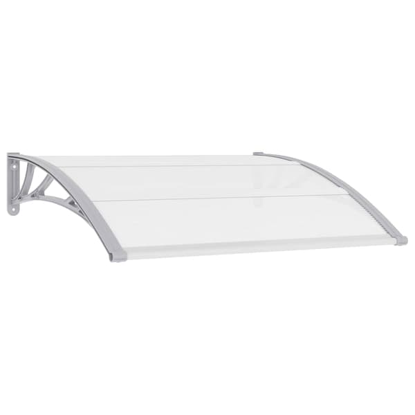 vidaXL Dörrtak grå transparent 120 x 75 cm PC