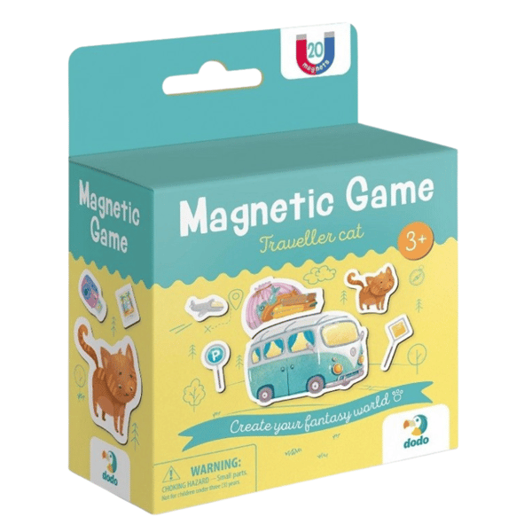 Magnetisk rejsekatte-spil 20 stykker farverige magneter til leg