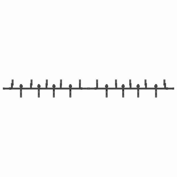 vidaXL Skjutdörrsinstallationssystem, 366 cm, Stål, Svart