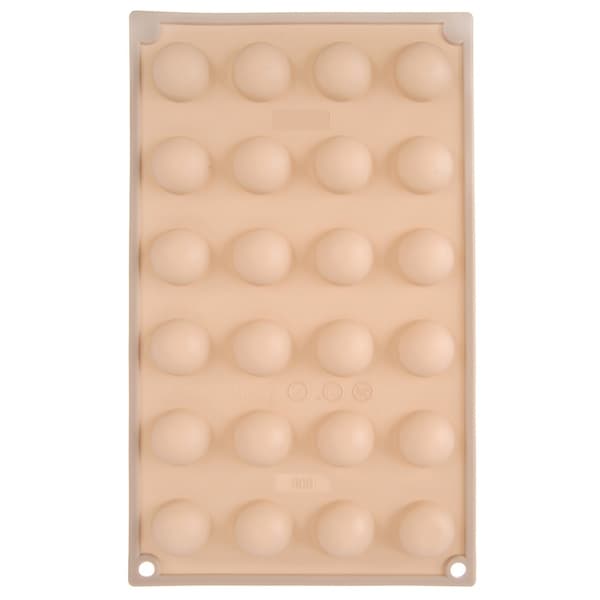 Silikoneform til praliner og chokolader beige 30x17,5x1,5 cm