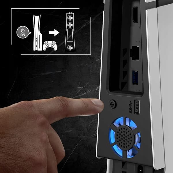 Køleblæser til PS5 Slim 3xfan USB, ULTRA køling FlashFire P703
