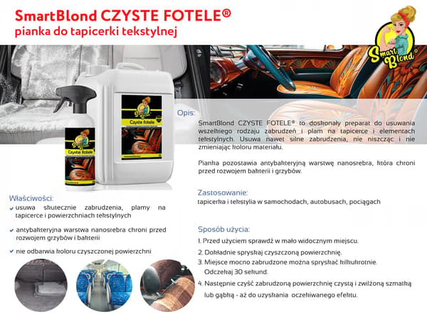 SmartBlond CLEAN LÆNESTOL skum til tekstilpolstring 500 ml