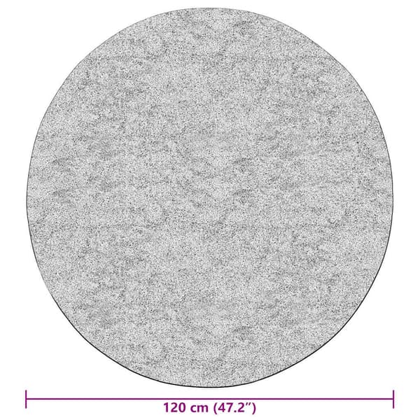 vidaXL vaskbart tæppe, 120 cm, antracit, skridsikkert