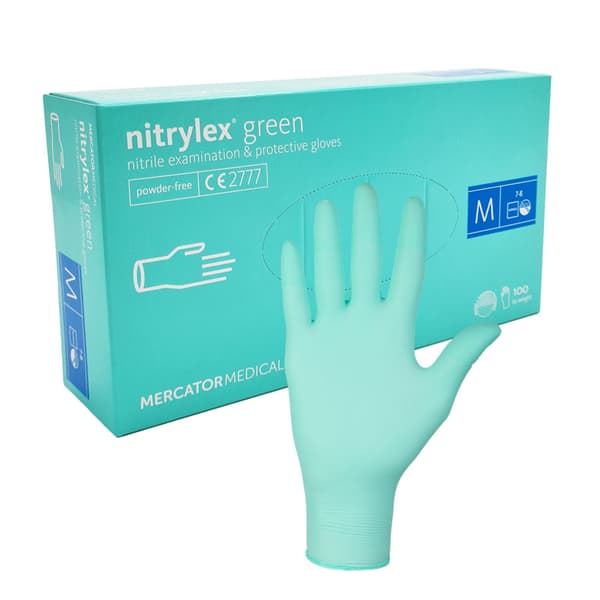 Nitrilhandsker M grønne Mercator Nitrylex Grøn 100 stk.