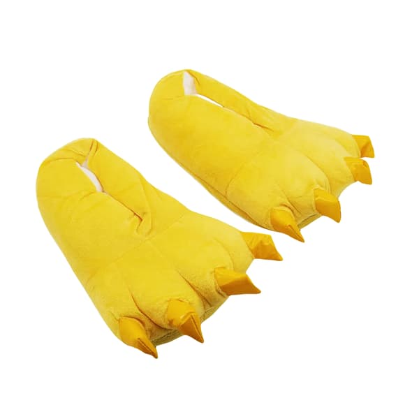 Gula 3D-tofflor med klor för vuxna, EU 37-44