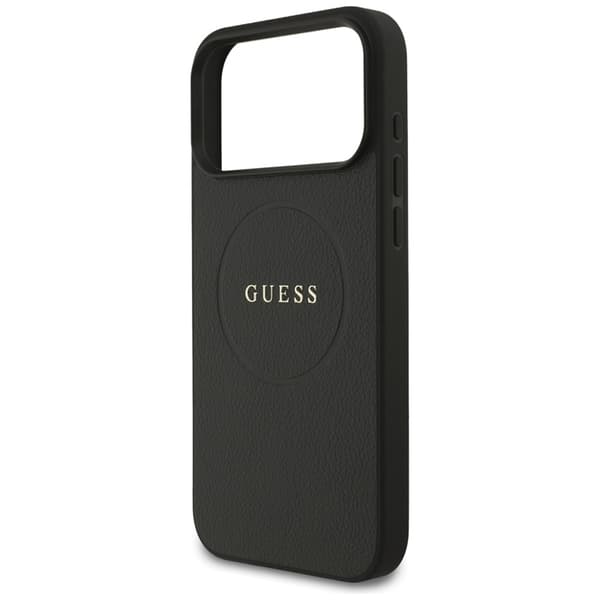 Guess Grained Ring MagSafe - iPhone 17 Pro Max-skal (svart)