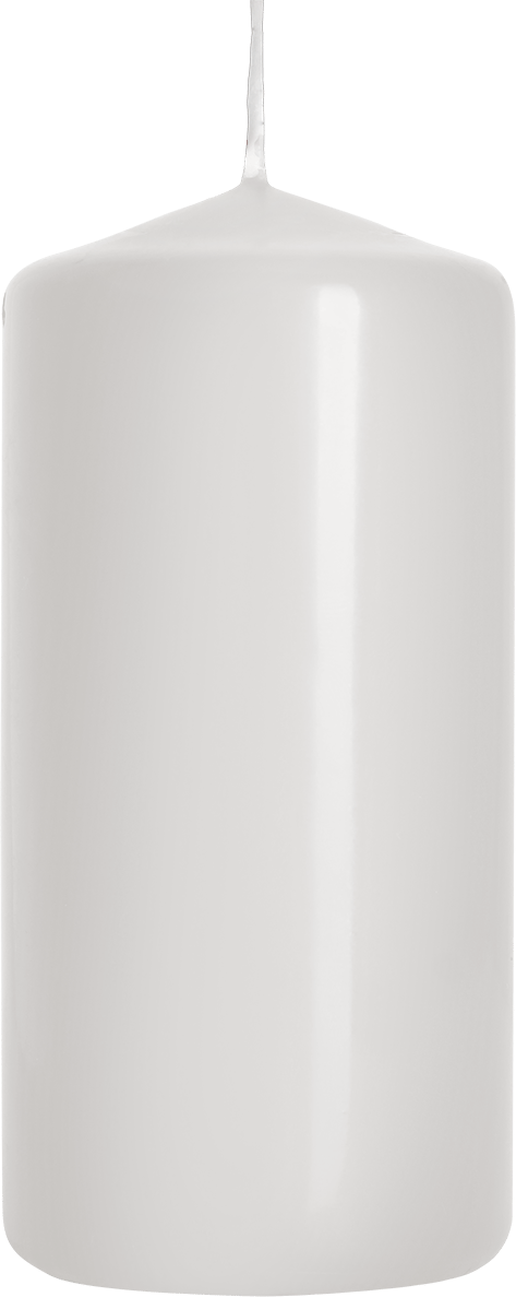 Vitt cylinderljus 5x10 cm 1 st.