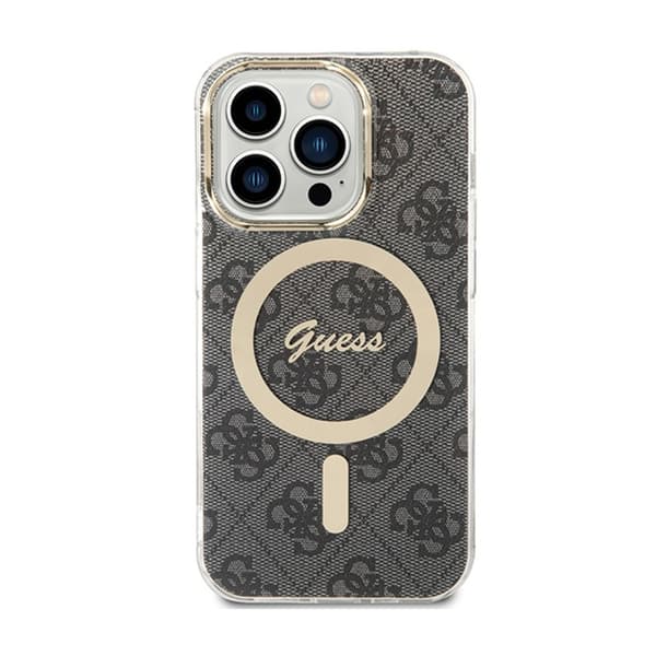 Guess 4G MagSafe - iPhone 15 Pro -kotelo (musta)