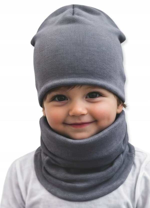 Set MÖSSA + HALSDUK 56-68 babyset 34/38 VÅR GRAFIT