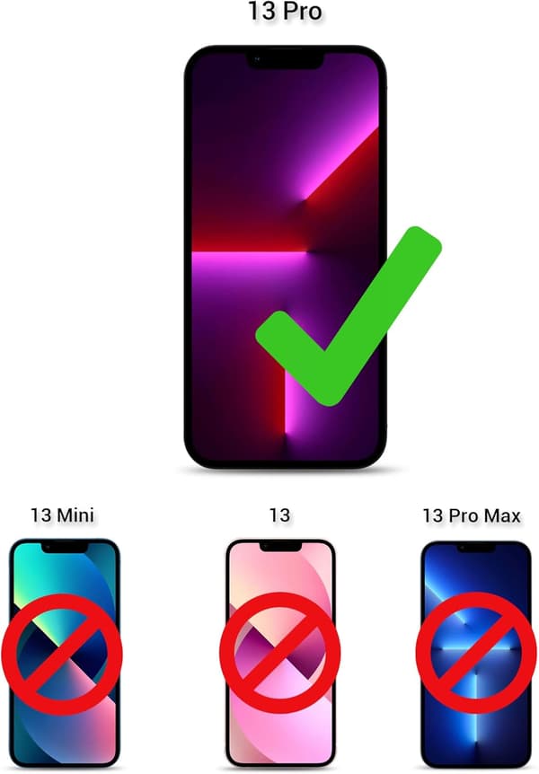 ETUI TIL APPLE IPHONE 13 PRO KLAR SILIKONE BAGSIDER SORT RAMME