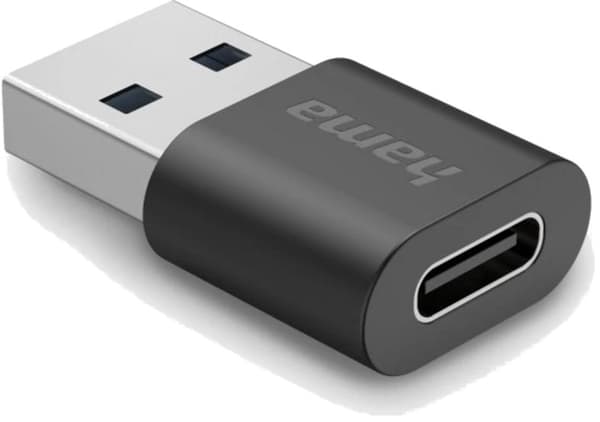 Adapteri USB HAMA USB-A:sta USB-C:hen 3.2 Gen2 10 Gb/s Musta