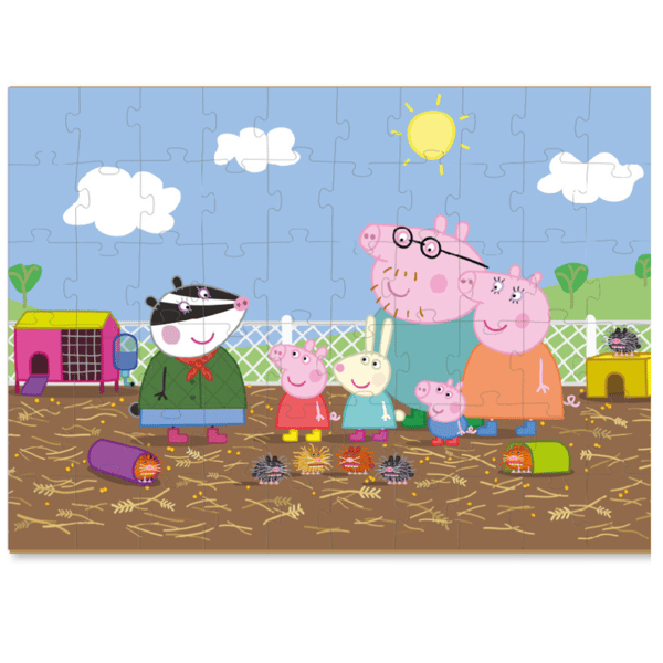 "Gurli Pig" -palapeli, 60 palaa, Yrjö-hahmo, värikäs palapeli